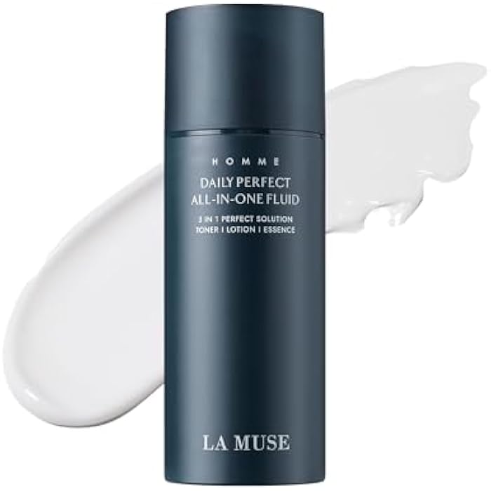 LA MUSE Homme Daily All-in-One Face Moisturizer for Men | 3-in-1 Toner, Lotion, Essence | Lightweight, Hydrating After-Shave Lotion for Oily & Sensitive Skin | Korean Skincare | Original Size - Image 1