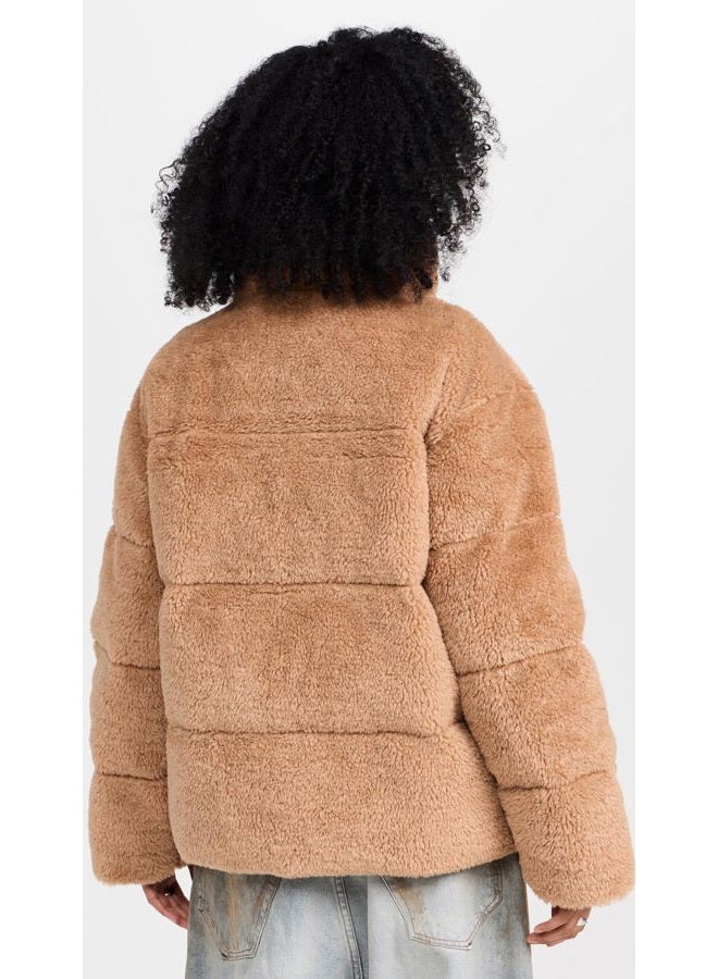 UGG Women's Emmalyn UGGFLUFF Puffer Jacket, Camel - Image 3