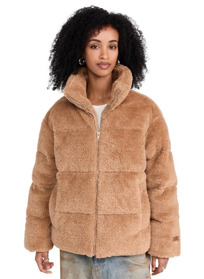 UGG Women's Emmalyn UGGFLUFF Puffer Jacket, Camel - Image 1
