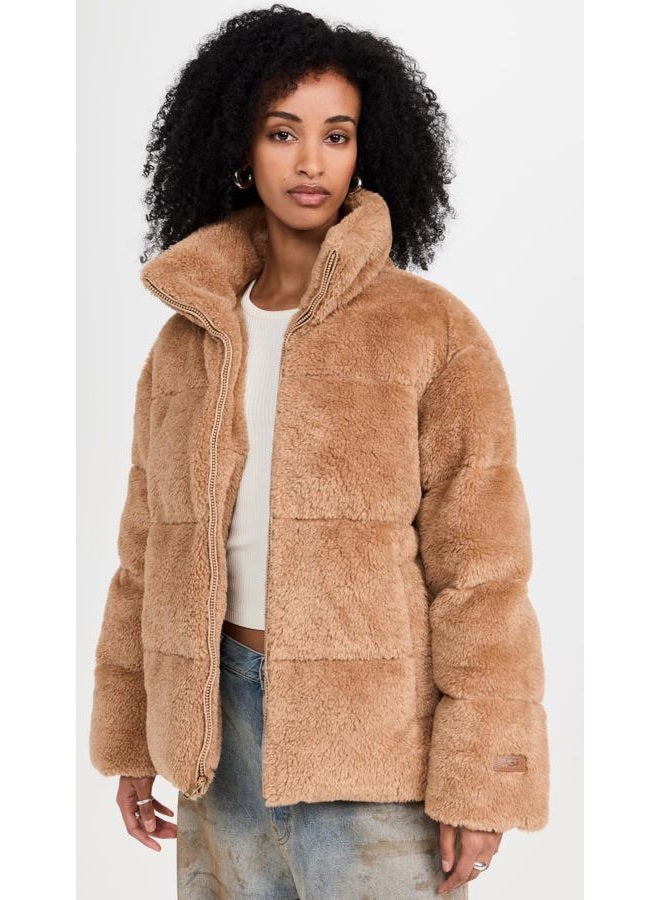 UGG Women's Emmalyn UGGFLUFF Puffer Jacket, Camel - Image 2