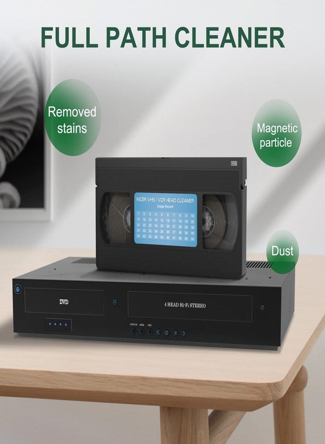 نايسر منظف رؤوس أجهزة الفيديو من نايسر لأجهزة تشغيل أشرطة الفيديو VHS، شريط تنظيف رؤوس الفيديو VHS، نوع جاف - Image 5