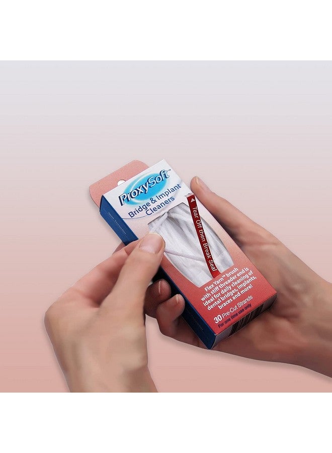 Proxysoft Dental Floss For Bridges And Implants 12 Packs Floss Threaders For Bridges Dental Implants Braces With Extrathick Proxy Brush For Optimal Oral Hygiene Teeth Bridge And Implant Cleaners - Image 2
