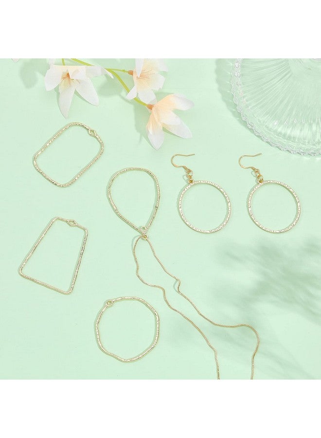 CHGCRAFT 30Pcs 5Styles Open Back Bezel Pendants Geometric Hollow Frame Rectangle Ring Charms for DIY UV Resin Pressed Flower Jewelry Making - Image 4