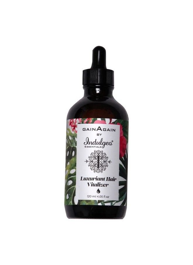 Indulgeo ESSENTIALS Gain Again Luxuriant Hair Vitalizer Hair Growth Serum ; Promotes Hair Regrowth & Strengthens All Hair Types ; Water Based Non Oily Anti Hair Fall Serum For Men & Women 100% Organic 120 Ml  - Image 1