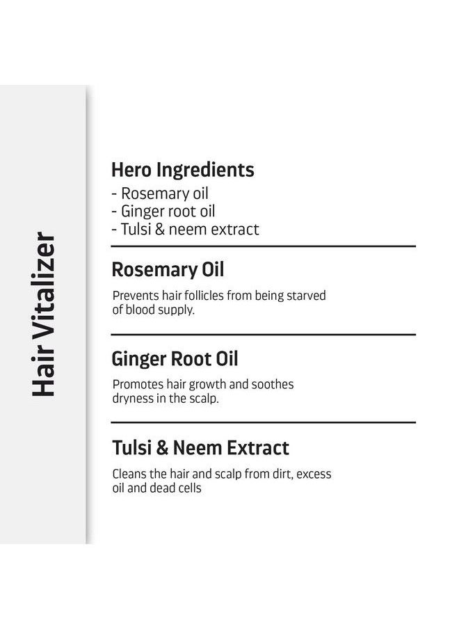 Indulgeo ESSENTIALS Gain Again Luxuriant Hair Vitalizer Hair Growth Serum ; Promotes Hair Regrowth & Strengthens All Hair Types ; Water Based Non Oily Anti Hair Fall Serum For Men & Women 100% Organic 120 Ml  - Image 4