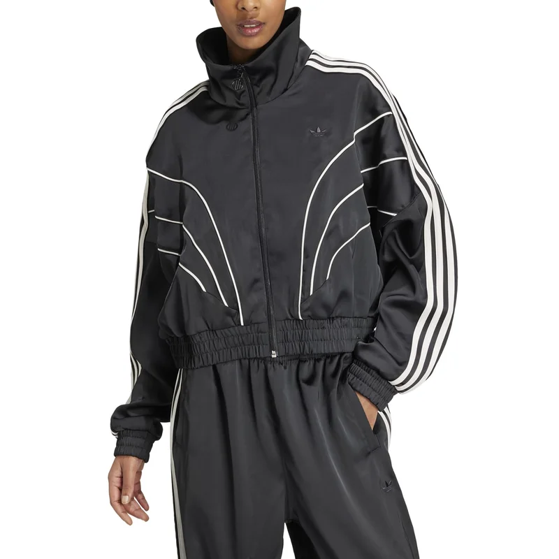 adidas Originals PIPING TRACKTOP Black Originals Women TRACK TOPS