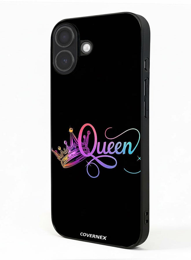 Covernex Apple iPhone 17 Protective Case Cover Printed Featuring The Queen with Holographic Crown - Image 1