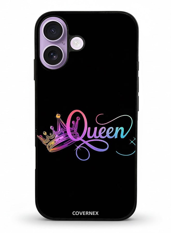 Covernex Apple iPhone 17 Protective Case Cover Printed Featuring The Queen with Holographic Crown - Image 2