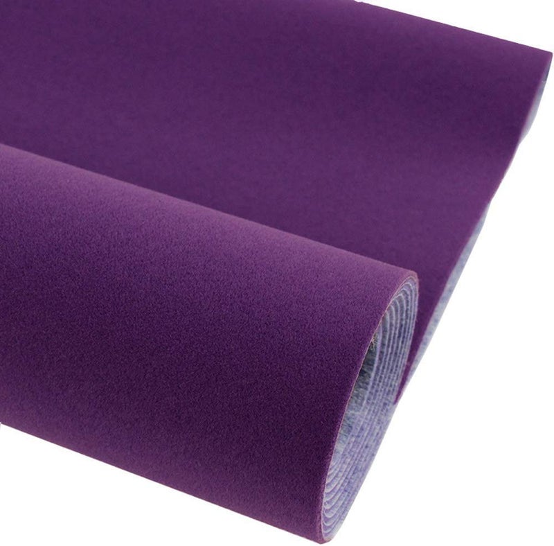 TAOGIFT Taogift Self Adhesive Velvet Flock Shelf Liner Sticker for Drawer Dresser Cabinets Jewlery Displays Box Arts Crafts Decor Purple 177x98 Inches 
