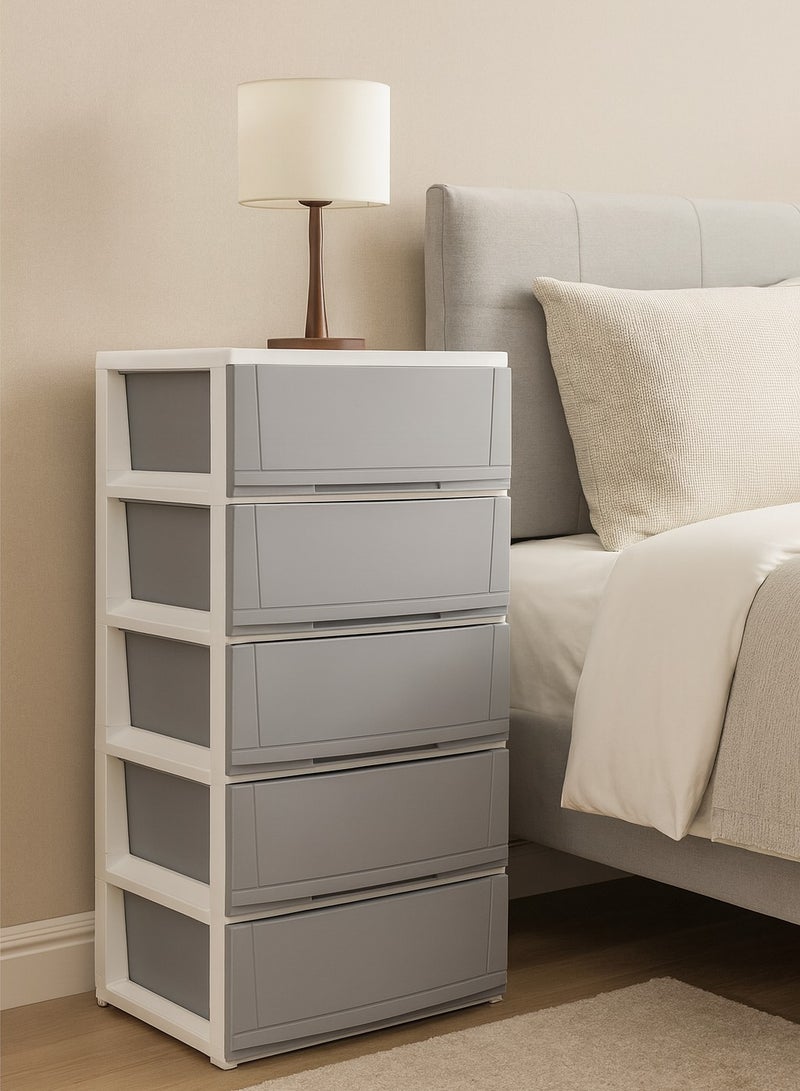 المفرج أدراج تخزين بلاستيك 5 ارفف متعددة الاستخدامات 41×56×110سم