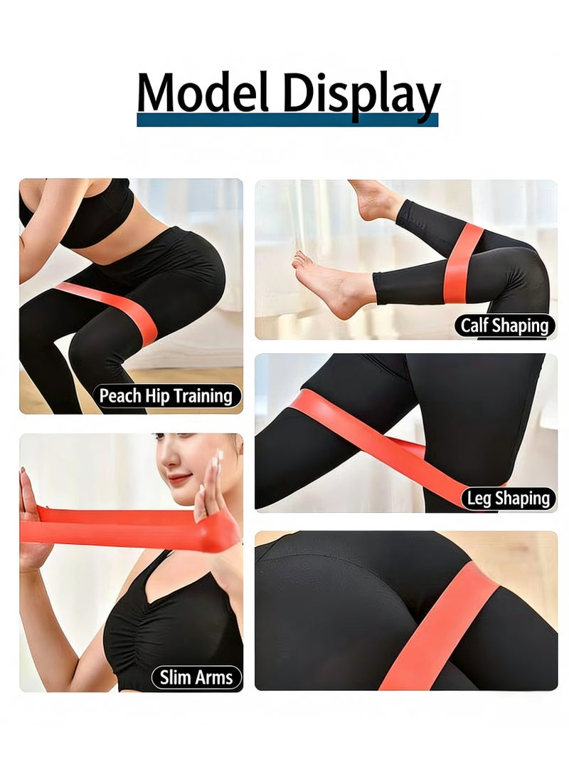 EFUMKE This training set includes 5 resistance bands of different weights and colors, designed specifically for strength training, yoga, weight loss, and body shaping. Suitable for arms, legs, and glutes. - Image 5