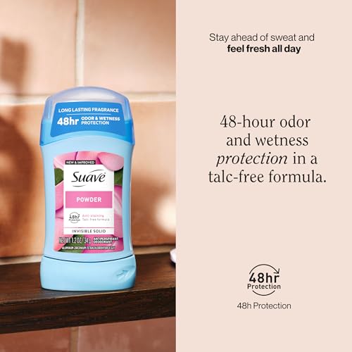 Suave Antiperspirant Deodorant For Women Invisible Underarm Deodorant 48hr Odor Wetness Protection Long Lasting Powder Sensitive Skin Deodorant Solid Stick 12 oz 12 Bulk Pack - Image 3