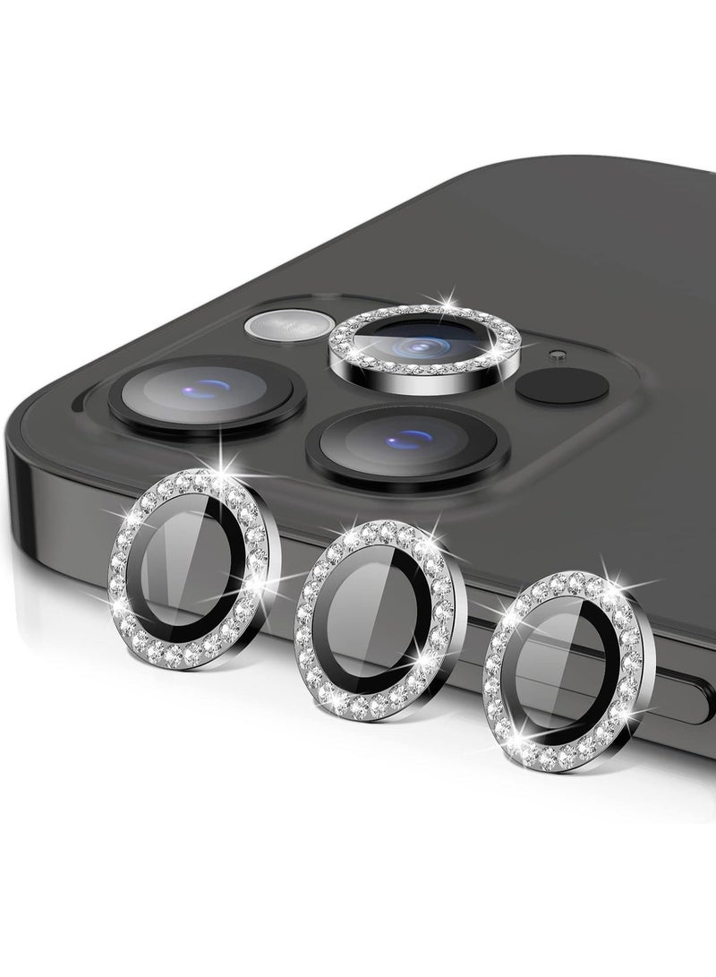 ELTRAZONE ELTERAZONE Compatible for iPhone 13 Pro Max(6.7’’) iPhone 13 Pro(6.1’’) 2021 Camera Lens Protector, 9H Tempered Glass Film Full Cover Glitter Diamond Sticker Accessories for iPhone 13 Pro/Pro Max - Image 1