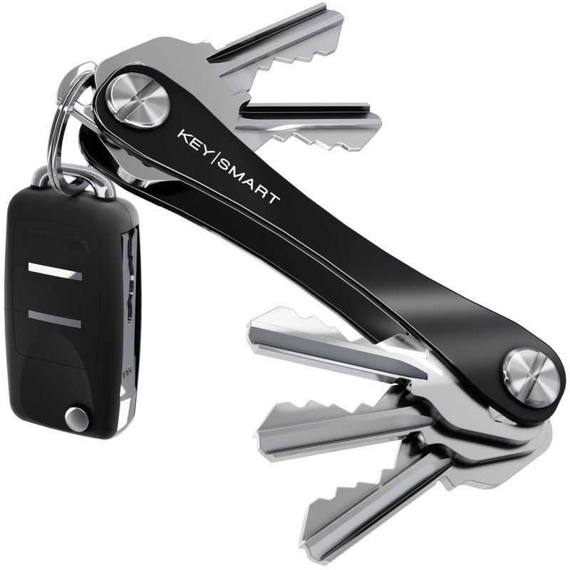 key smart KeySmart Extended - Compact Key Holder and Keychain Organizer (up to 8 Keys  Black) - Image 1