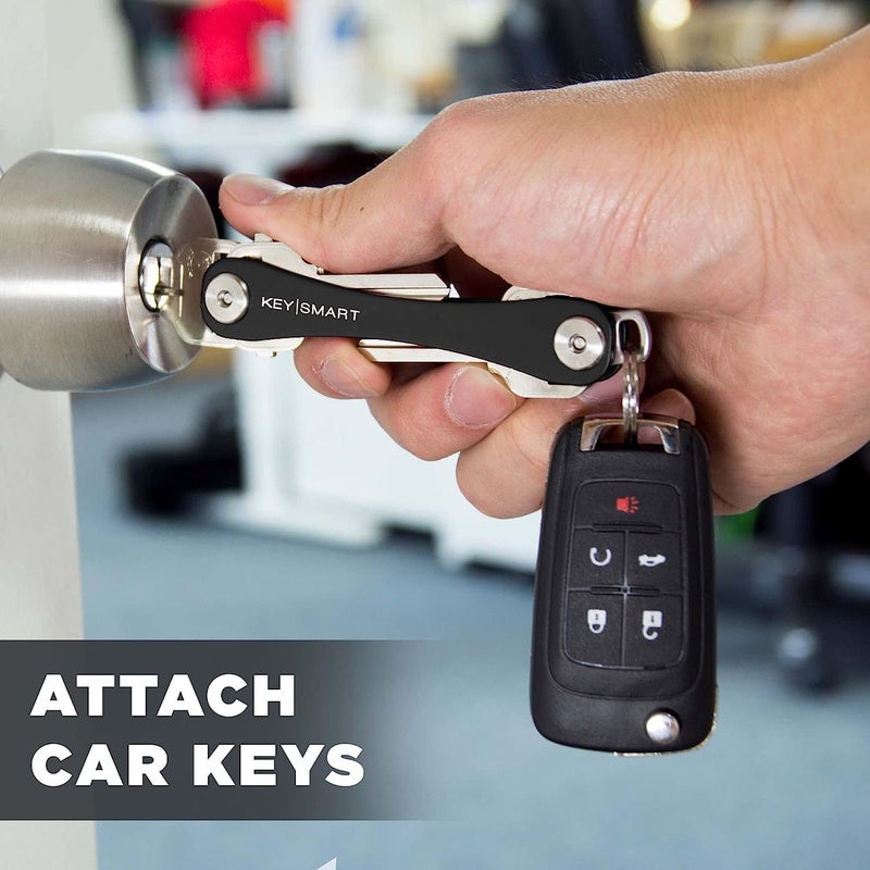 key smart KeySmart Extended - Compact Key Holder and Keychain Organizer (up to 8 Keys  Black) - Image 3