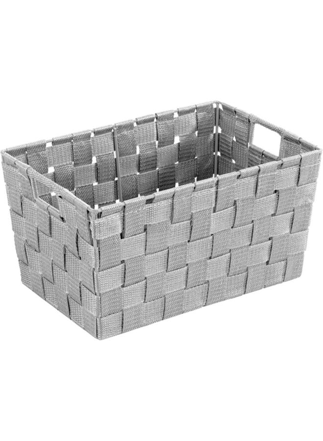 Wenko Adria Small Rectangular Polypropylene Bathroom Storage Basket Grey 22791100 - Image 2
