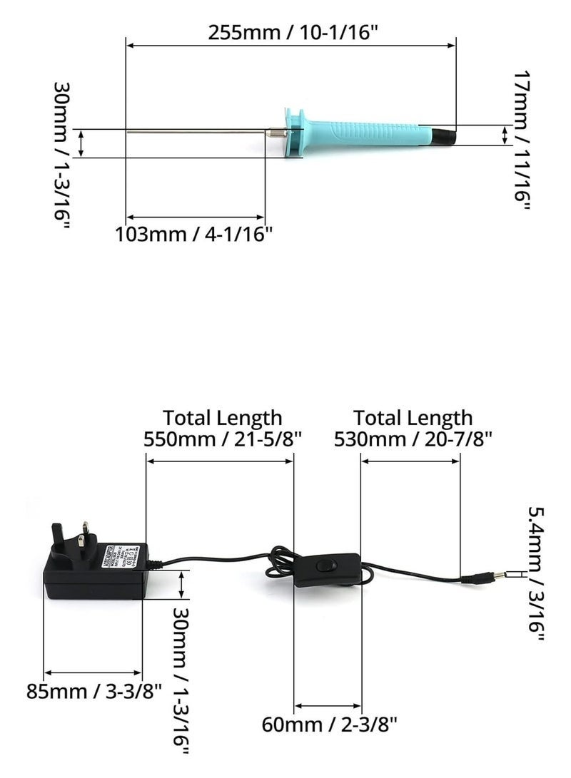 Bukela Electric Foam Cutter,10CM Hot Wire Cutting Pen,100-240V/15W Styrofoam Cutter,Hot Wire Cutter and Polystyrene Cutting Tool - Image 2