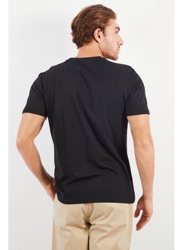 Tailored Recreation Men Crew Neck Short Sleeve Graphic Print T-Shirt, Black  - Image 4