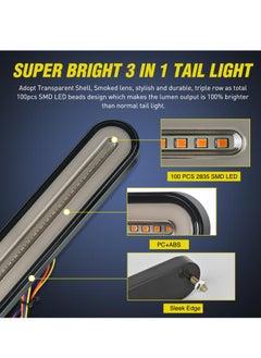 Trailer Tail Light Bar, 3-in-1 Running Stop Turn Signals Brake Light 2 Pack 9 Inch 100 LED Red, Amber Sequential Led Strip Light for Trailer RV Truck Boat Pickup SUV - pzsku/Z6CACF67323AE2602B53FZ/45/_/1717152812/6a38a5e2-7075-4f6a-bb02-1a200ac7ca30