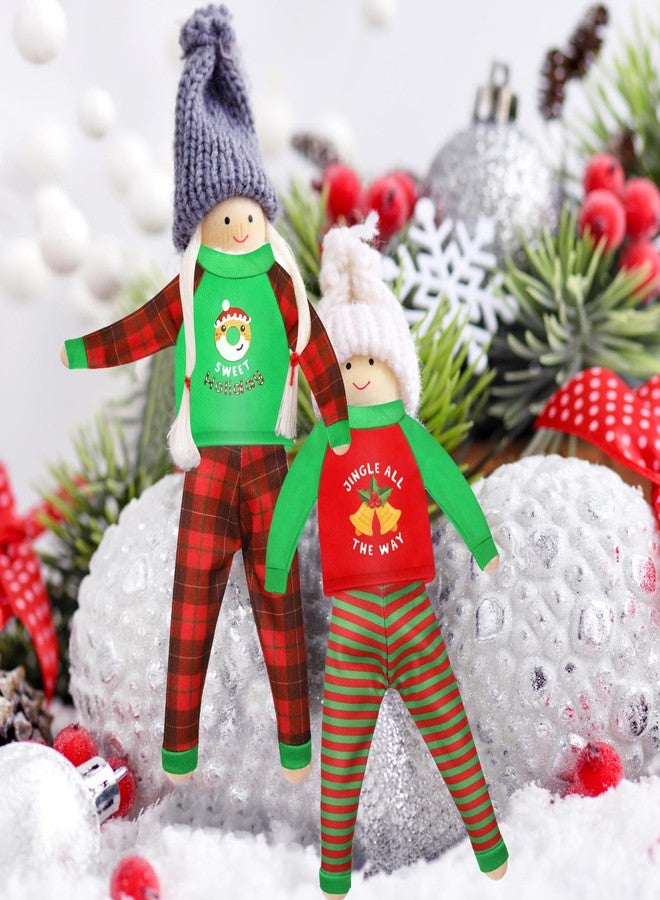 Liitrsh 6 Pcs Christmas Elf Clothes Xmas Elf Accessories Clothes Santa Elk Snowman Clothing Pajamas for Christmas Holiday Decoration(Stylish Style) - Image 5