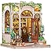 CUTEBEE Book Nook Kit DIY Miniature House Dollhouse Kit for Adults and Teens Booknook Tiny House Bookshelf 3D Wooden Puzzle Gifts for Family Green Life Bookshop - Image 2