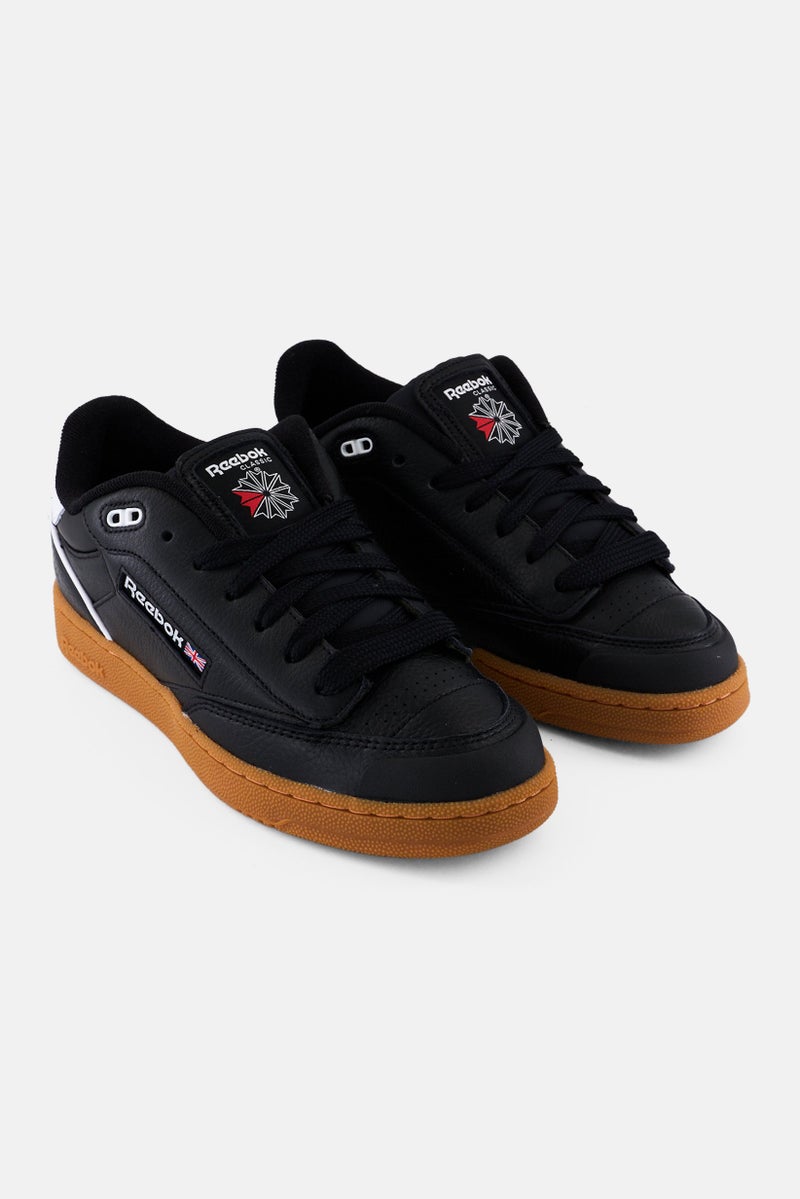 Reebok Men Club C Bluc Lace Up Tennis Shoes, Black  - Image 1