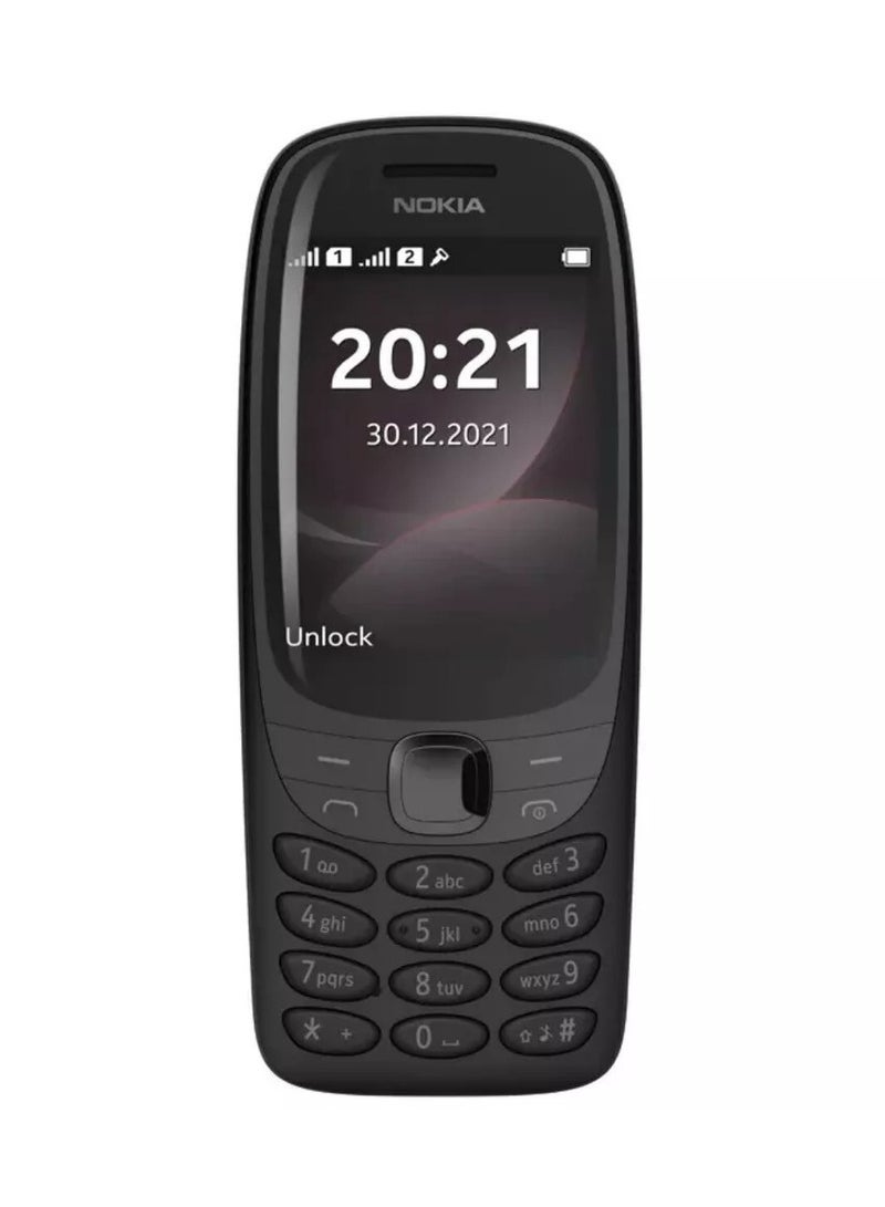 نوكيا 6310 هاتف أسود مزدوج الشريحة، بدون ضريبة + سماعة بلوتوث رياضية مجانية - Image 1