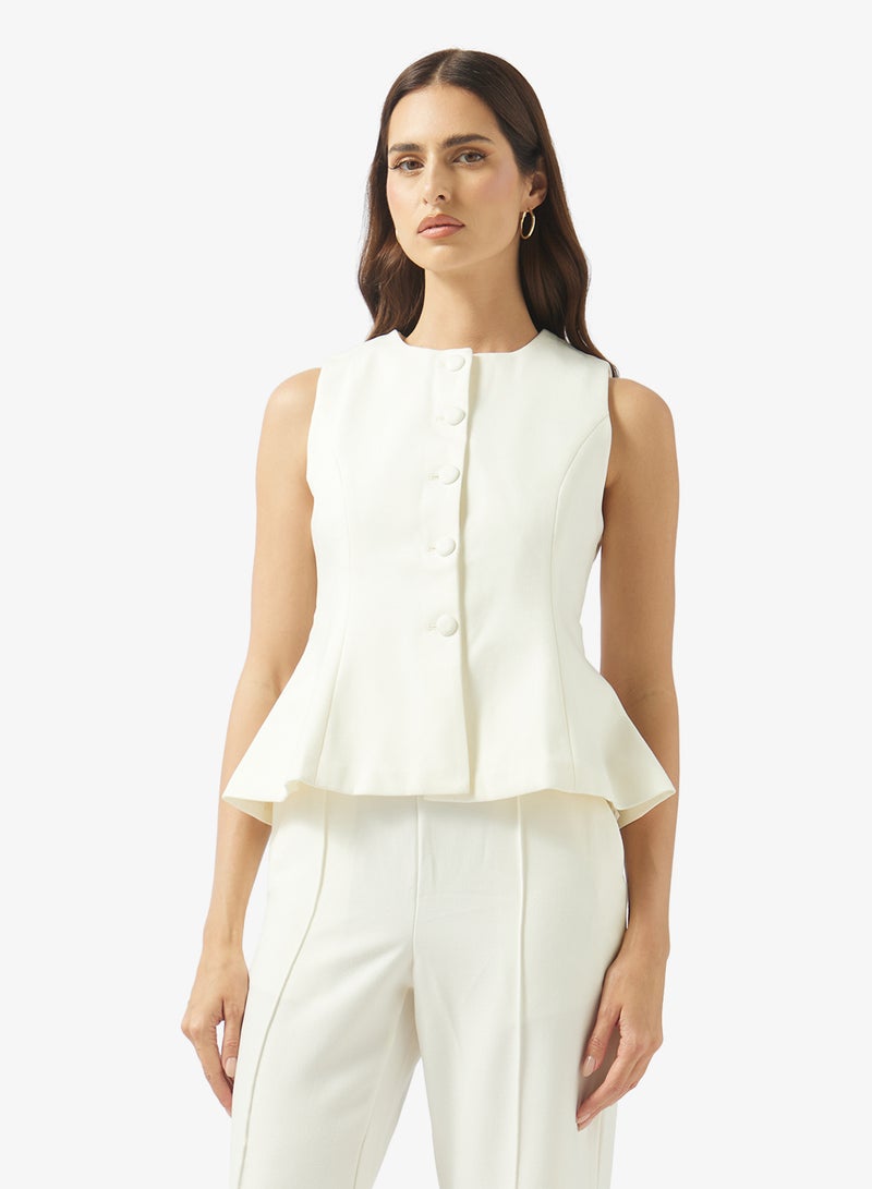 ELLA Peplum Vest & Pant Set - Image 3