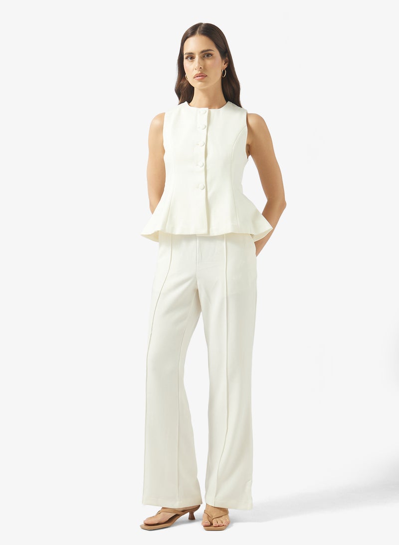 ELLA Peplum Vest & Pant Set - Image 1