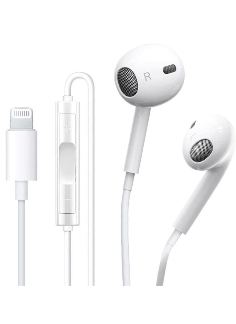 Generic Apple Earbuds Headphones with Lightning Connector【Apple MFi Certified】 Wired in-Ear Stereo Noise Canceling Isolating Earphone for iPhone 13/12/11/SE/X/XR/XS/8/7 (Built-in Microphone&Volume Control)  - Image 1