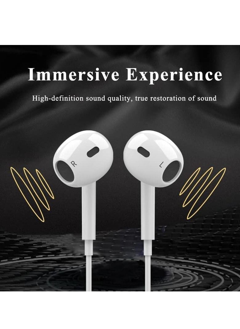 Generic Apple Earbuds Headphones with Lightning Connector【Apple MFi Certified】 Wired in-Ear Stereo Noise Canceling Isolating Earphone for iPhone 13/12/11/SE/X/XR/XS/8/7 (Built-in Microphone&Volume Control)  - Image 5