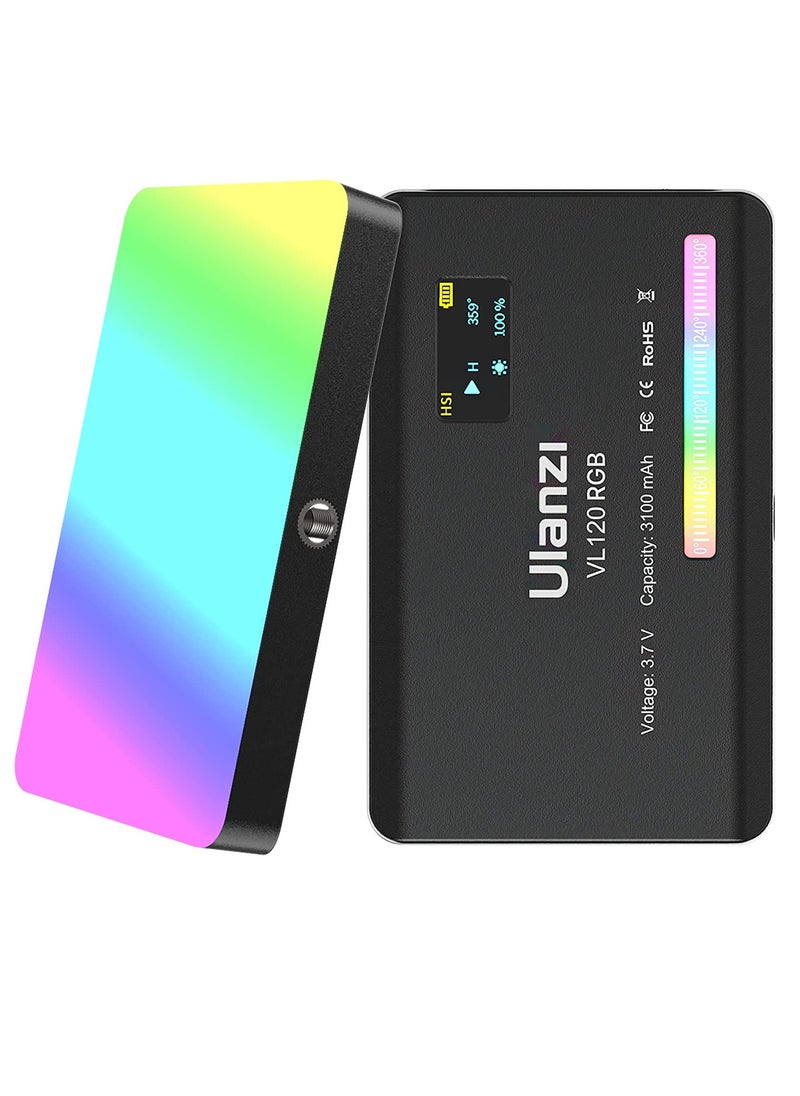 Ulanzi ULANZE LED Light Flash Model: VL 120 RGB: Powerful LED flash by ULANZE providing RGB lighting options, model VL 120 RGB.  - Image 1
