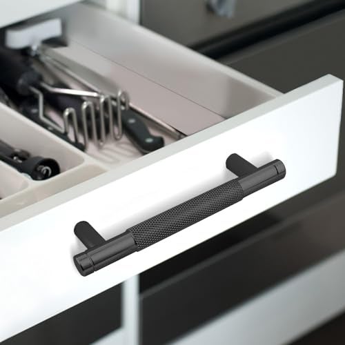 Ntresbonne 12 Pack 3 34 Inch 96 mm Black Barrel Cabinet Pulls Cupboard Aluminum Handles Drawer Pull Cabinet Handles - Image 3
