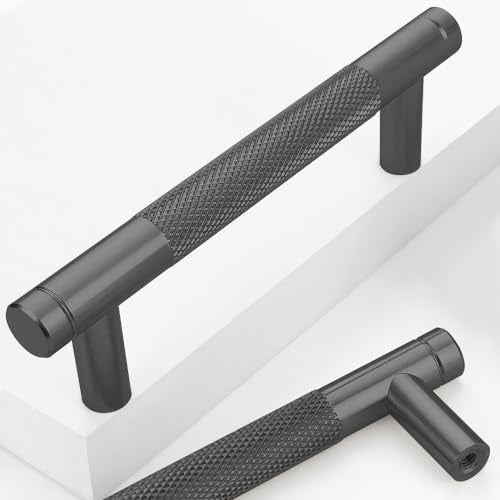 Ntresbonne 12 Pack 3 34 Inch 96 mm Black Barrel Cabinet Pulls Cupboard Aluminum Handles Drawer Pull Cabinet Handles - Image 1