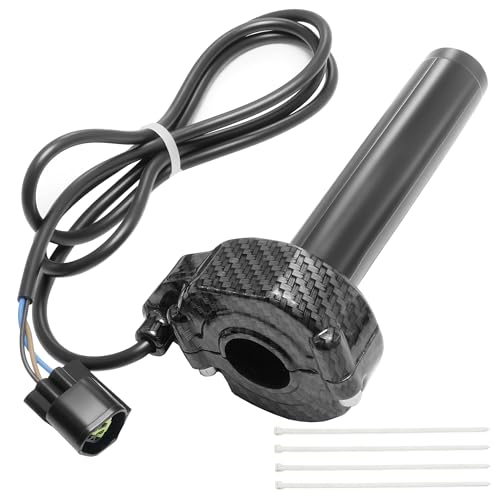 JXPANG Throttle Grips Surron Quick Twist Throttle Grip Kit with Cable Rolling Bearing Handle Upgraded for SurronLight BeeSur Ron SSurron XSurRonX160X260 Electrice Dirt Bike Imitation Carbon Fiber - Image 1