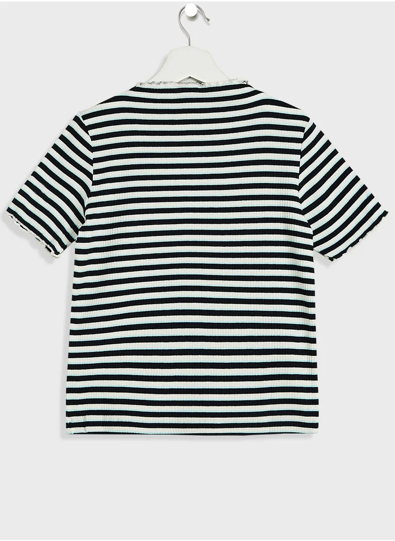 Vero Moda Girl Kids Striped High Neck Top