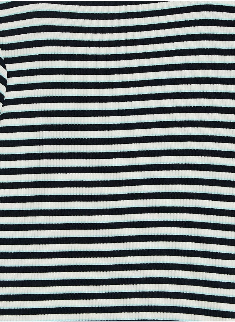 Vero Moda Girl - Kids Striped High Neck Top - Image 1