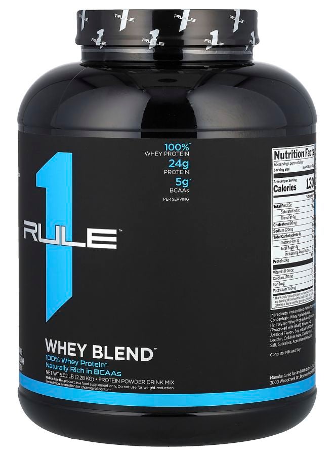 Rule One Proteins Whey Blend Protein Powder Mix Chocolate Fudge 5.02 lb (2.28 kg) - Image 2