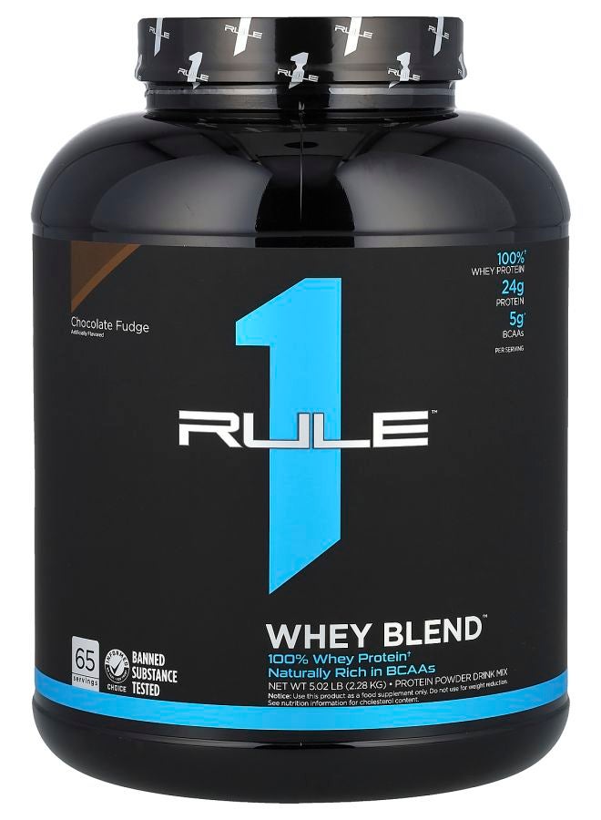 Rule One Proteins Whey Blend Protein Powder Mix Chocolate Fudge 5.02 lb (2.28 kg) - Image 1
