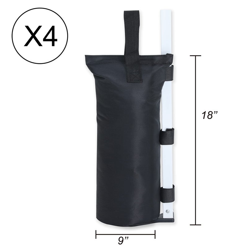ABCCANOPY Canopy Weights Set of 4-120LBS Sand Bags for Pop up Tent, Weight Bags for Outdoor Gazebo, Trampoline, Pergola, Black (Without Sand) - Image 2