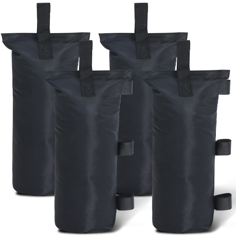ABCCANOPY Canopy Weights Set of 4-120LBS Sand Bags for Pop up Tent, Weight Bags for Outdoor Gazebo, Trampoline, Pergola, Black (Without Sand) - Image 1