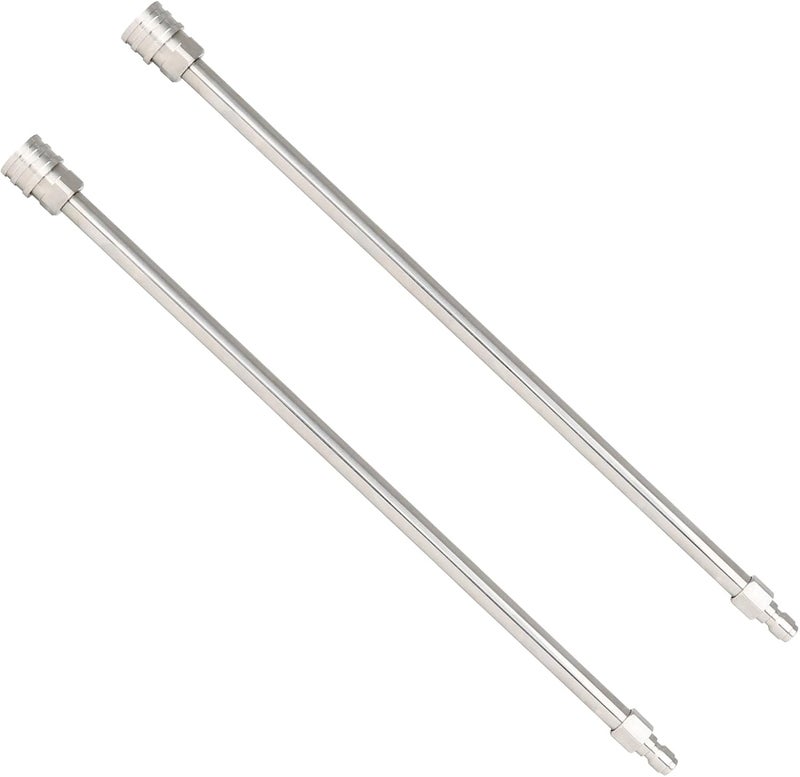 Sooprinse Pressure Washer Extension Wand, 17 Inch Stainless Steel Power Washer Lance, 1/4 Inch Quick Connect Power Washer Extension Wand, 2 Pack - Image 1