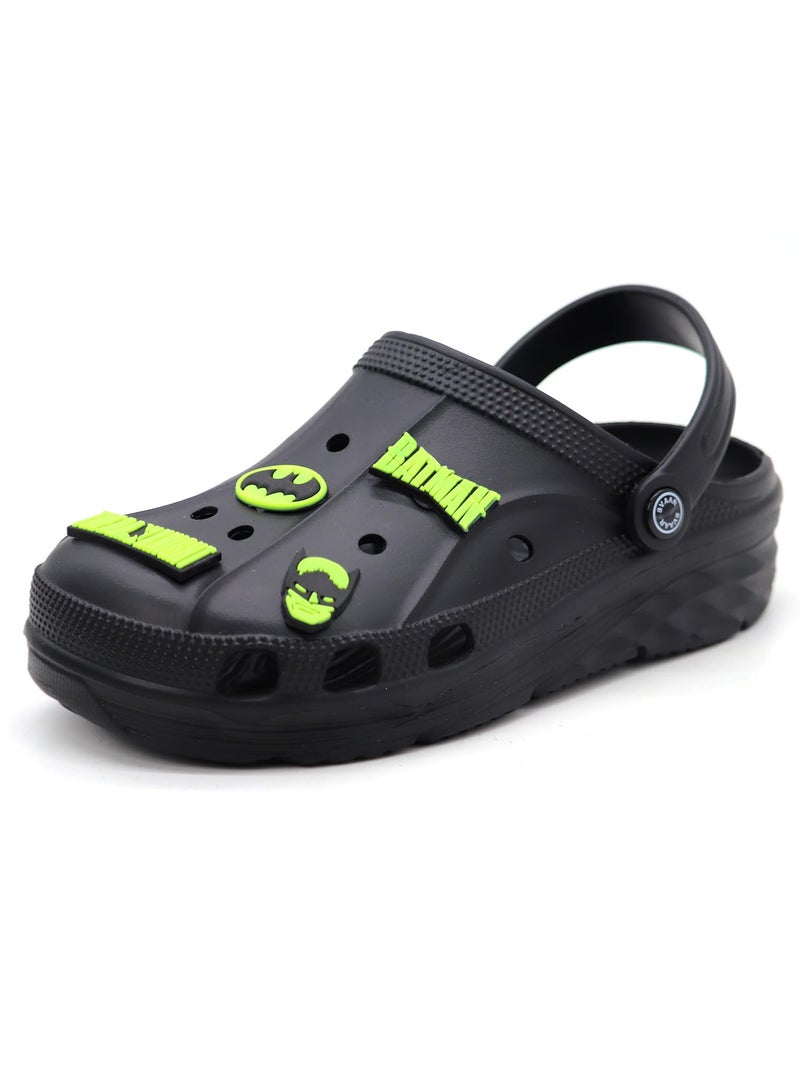 SVAAR Batman Men's Clogs With Authentic Batman Charms And Adjustable Back Strap Black, 9 Uk - Image 4