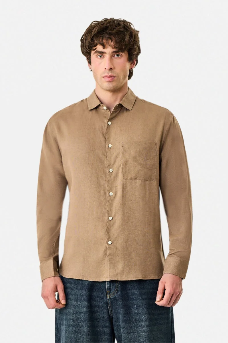SNITCH Linen Blend Regular Fit Shirt