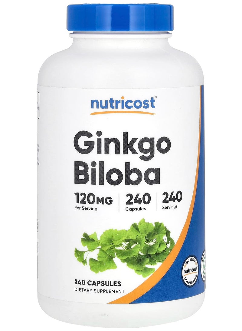 Nutricost Ginkgo Biloba, 120 mg, 240 Capsules