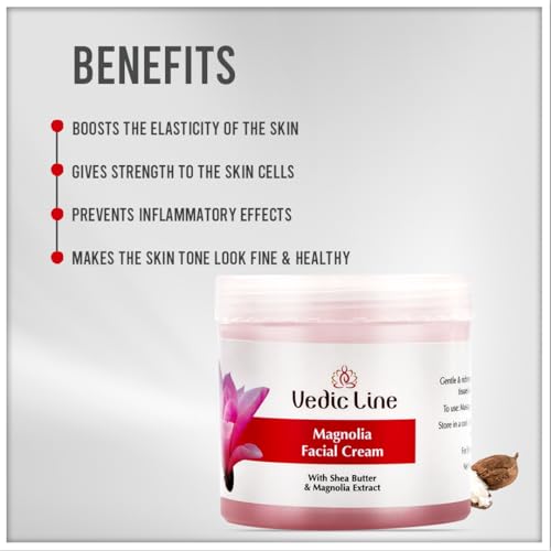 Vedic Line Vedicline Magnolia Massage Cream, Improve Skin Elasticity & Texture with Shea butter, Sweet Almond Oil, Olive Oil for Healthy Glowing Skin,100ml - Image 3