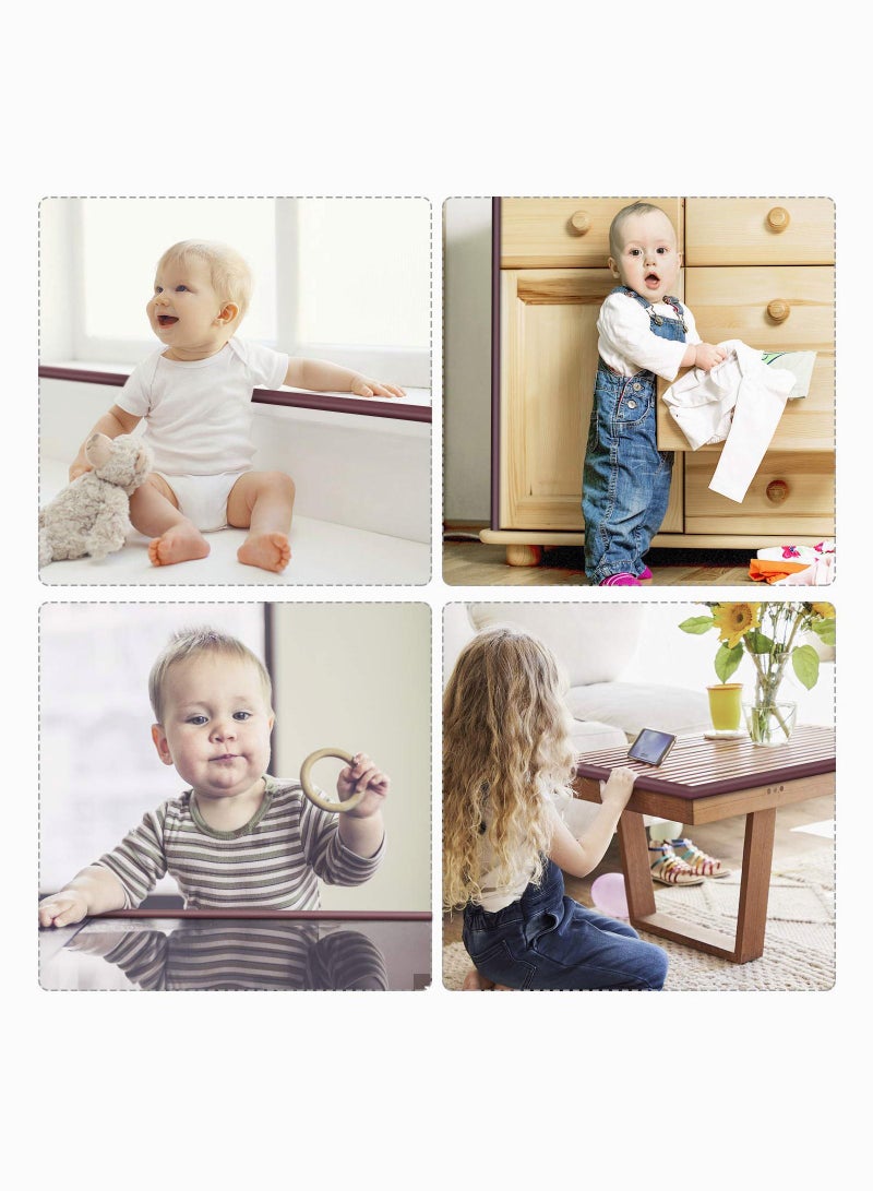 SYOSI Baby Proofing Edge Corner Protector, Table Bumper Guard, Soft Rubber Foam Guard, Pre-Taped Corners, (5.5m + 8 Corners) Baby Proof Corner Guard Heavy-Duty, for Table, Cabinet - Image 5