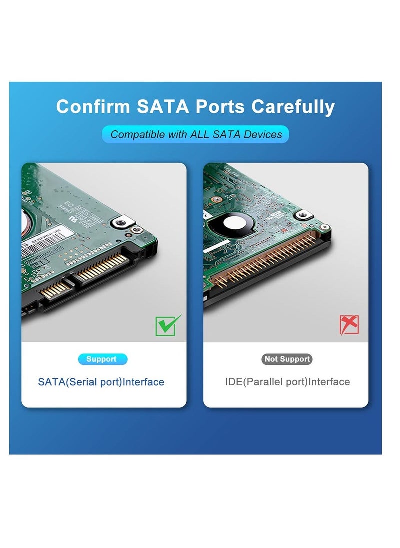 SATA III Cable, 6Gbps Straight HDD SDD Data Cable, SATA 3.0 Nylon Braided Cable with Locking Latch for SATA HDD, SSD, CD Driver, CD Writer, 20 Inch, Black, 5 Pack  - Image 3