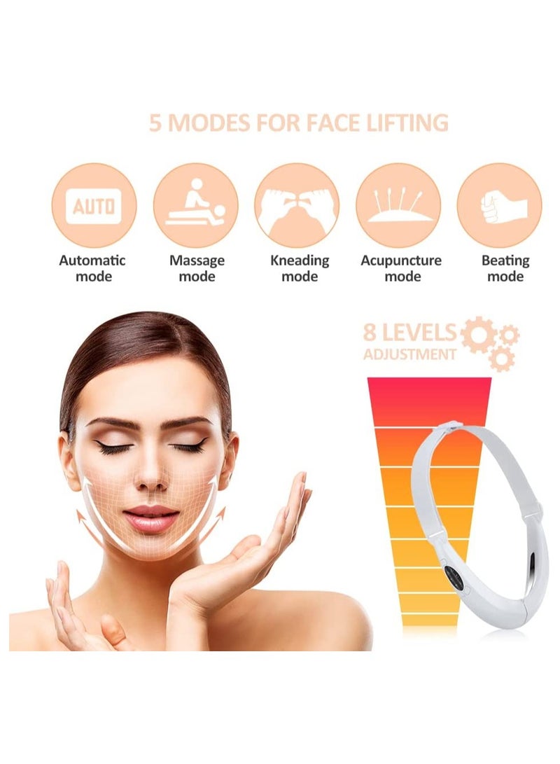 Loquat Electric V-Shape Face Shaping Massager, Double Chin Reducer, Micro Current Face Slimming Massager, EMS Facial Lift Device Facial Massager LED Photon Therapy Facial Slimming - Image 2