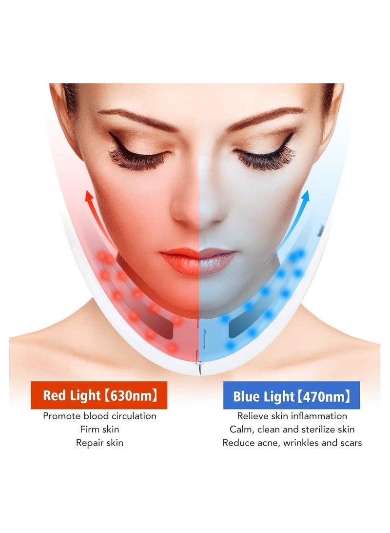 Loquat Electric V-Shape Face Shaping Massager, Double Chin Reducer, Micro Current Face Slimming Massager, EMS Facial Lift Device Facial Massager LED Photon Therapy Facial Slimming - Image 3